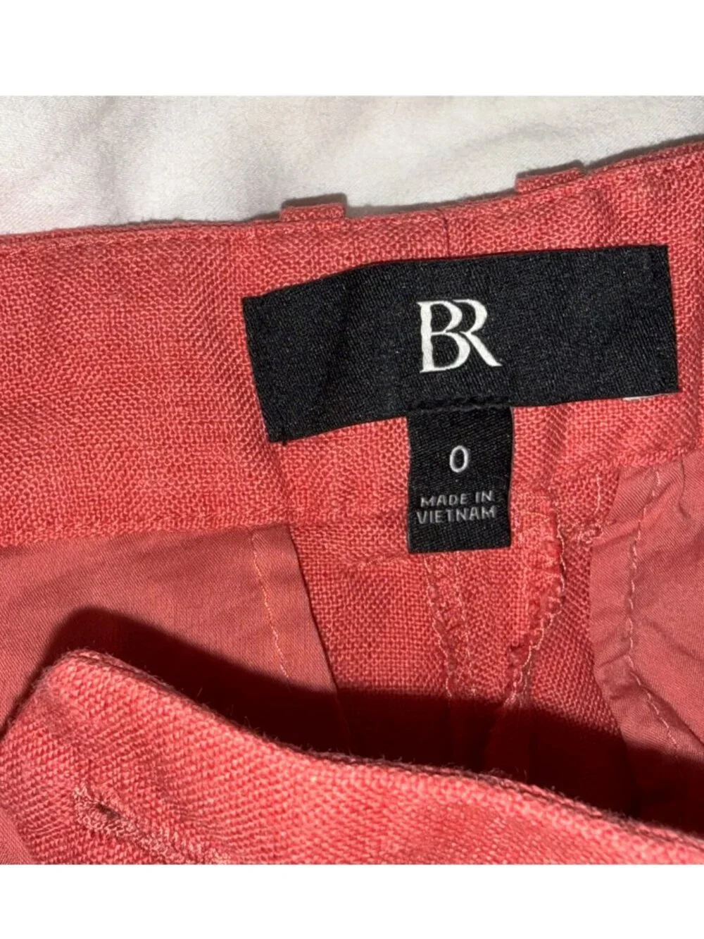 Banana Republic Lina Straight Linen Pant Coral Size 0